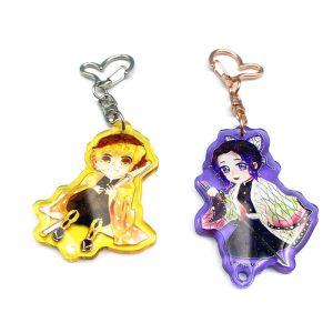 Custom manufacture made cartoon acrylic transparent epoxy charm resin keychain