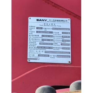 2020 Sany 52M Concrete Pump Truck on Mercedes-Benz Chassis