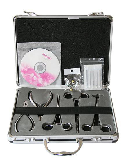 Buy 5 pcs Basic Piercing Forceps Kit+aluminium alloy box at wholesale prices