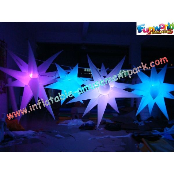 Multicolor Club Inflatable Lighting Decoration Star 1.5 Meter With Blower