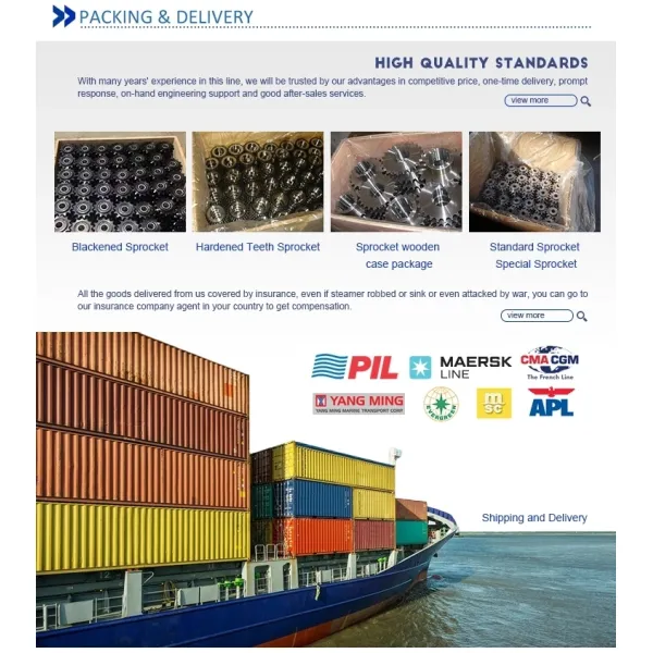 DIN Standard Chain Sprocket Wheel China Factory Supplier High Quality Chain Sprocket Wheel with Surface Treatment