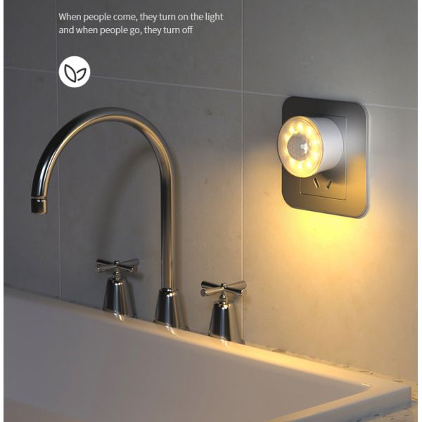Intelligent Human Body Sensing Light Control Socket Plug for Aisle Stairway and Toilet