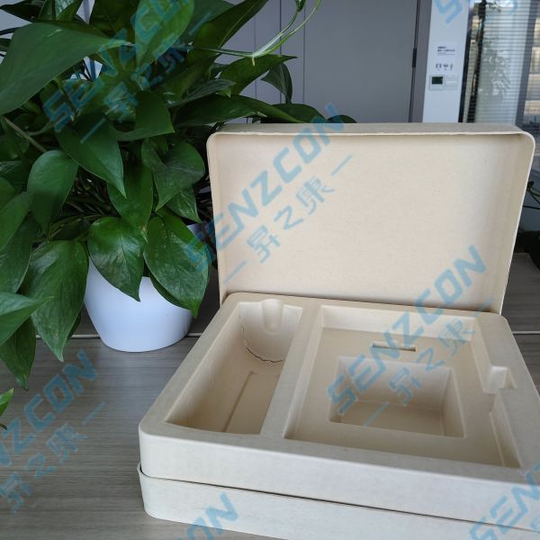 Buy Directly supplied by the factory. White pulp molding packaging base for high-end thermos cup sets. Environmentally friendly and biodegradable. at wholesale prices