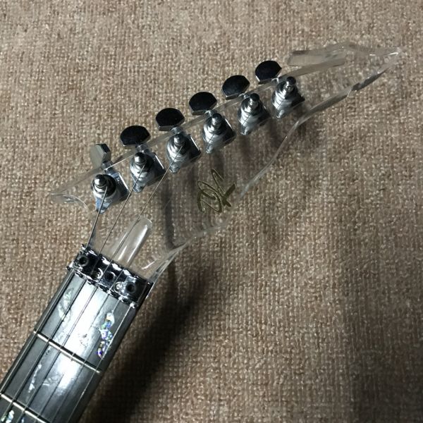 LED acrylic electric guitar ebony fingerboard acrylic body Music instruments