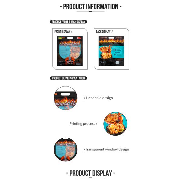 Custom Frozen Food Packaging Bags Customized Plastic Vacuum Food Bags For Shrimp/Fish/Meat/Chicken Seafood Frozen Bags