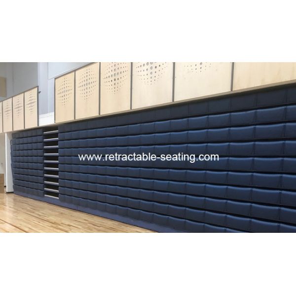 Ten Rows Gym Bleachers Retractable Solutions With Bench Seating