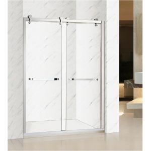 Waterproof Back to Back Shower Enclosure Room with Folding Doors and Roller