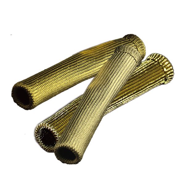 Buy 2"x6.5" Titanium 1000°C  Spark Plug Wire Boot Protective Sleeve with Silica Fabric Basalt Fabric at wholesale prices