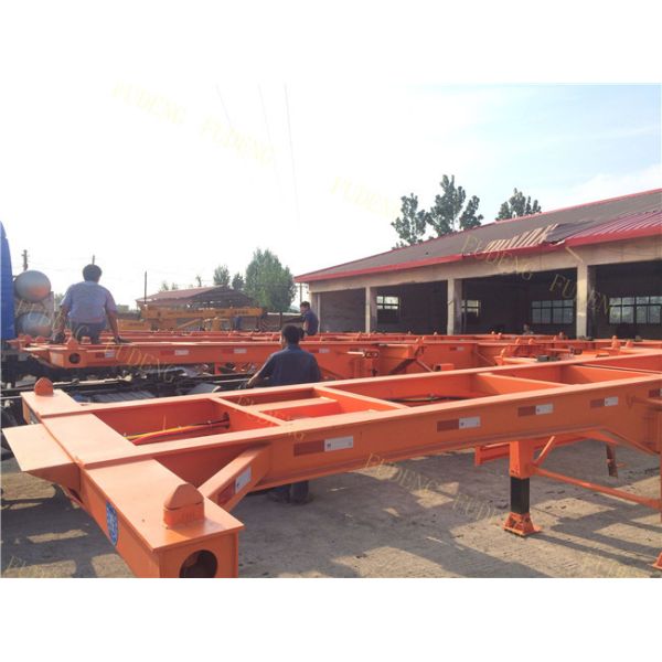 3 Axle used container semi trailer , 40ft skeletal trailer chassis semi trailer
