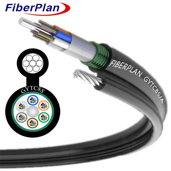 Buy GYTC8S Figure 8 Aerial Self Supporting Fiber Optic Cable at wholesale prices