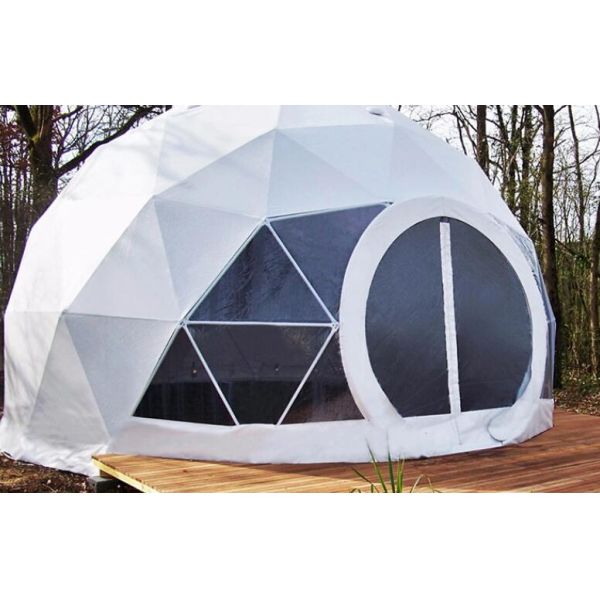 Outdoor Hotel Camping PVC 10m Geodesic Dome Tent With Door Dome Camping Tent Dome Party Tents