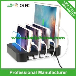 China 4 USB travel charger with holder 4 usb wall charger on sale