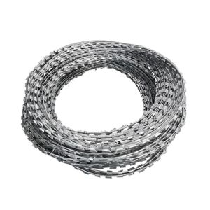 CBT-65 Hot Dipped Galvanized Razor Barbed Wire Rolls with Protection Airport