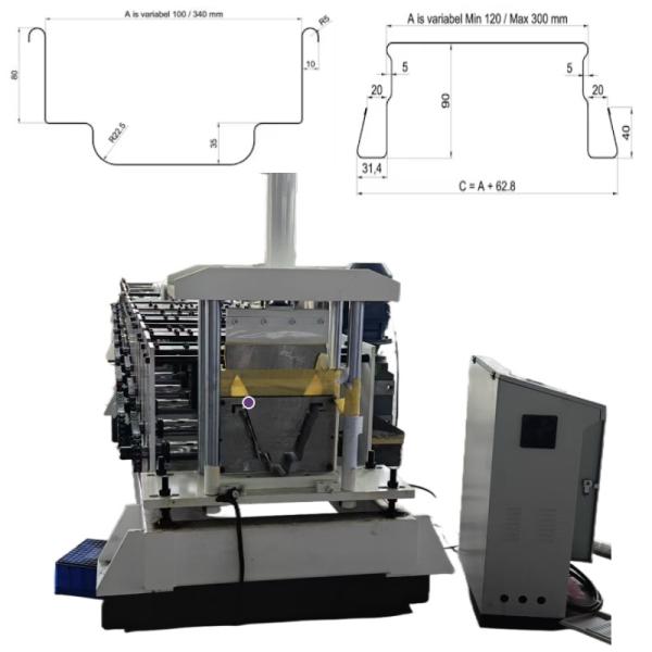 Buy Portable Gutter Roll Forming Machine with 500mm Feeding Width and 8-15m/min Production Capacity for Various Growing Methods at wholesale prices