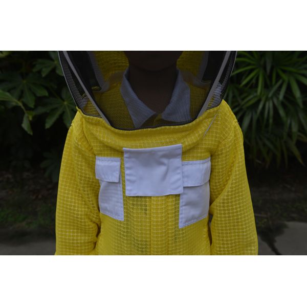Children Yellow Color Three Layer Ventilated Beekeeping Protective Clothing Bee Suit