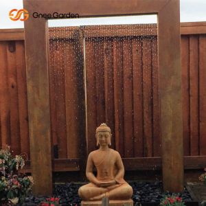 3mm Thick Decorative Rustic Corten Steel Water Wall Durable