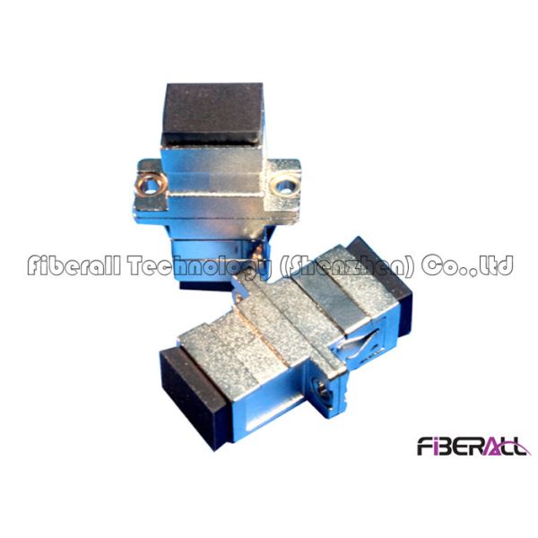 Buy Metal SC Fiber Optic Adapter Fiber Optic Couplers Simplex With Rubber Dust Cover at wholesale prices