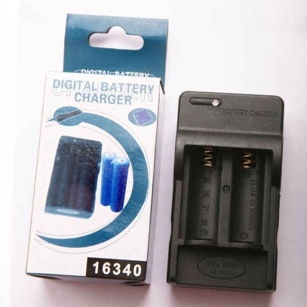 Buy Double Channel 16340 Li-ion Portable Battery Charger at wholesale prices