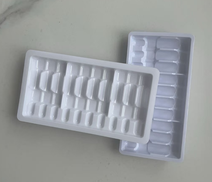 Custom 10ml Ampoule Packaging Tray - Cardboard Embossed Surface
