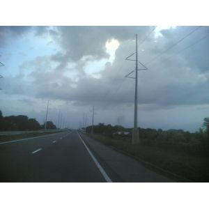 Polygonal Transmission Line Electric Utility Pole Anti Wind