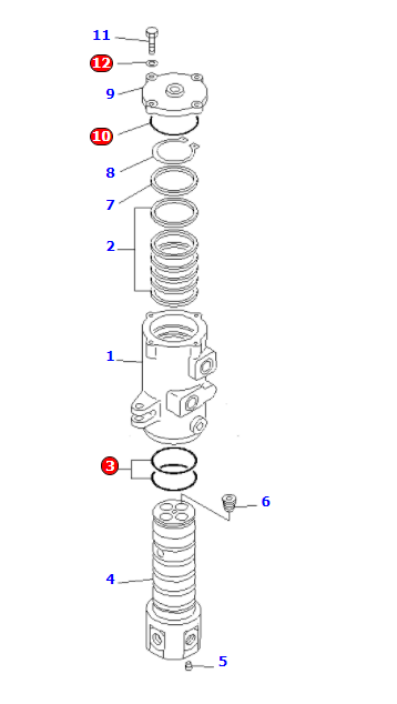 Sealing Kit Fits 703-08-00110 7030800110 Swivel Joint Center Joint