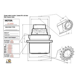Belparts Excavator Parts EC200D VOE14719059 Volvo Travel Motor