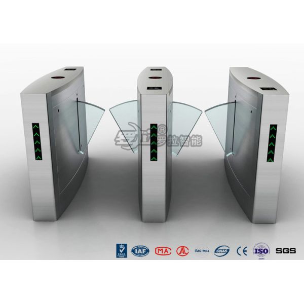Indoors Flap Pedestrian Security Gates Entrance Automatic Bi Directional DC