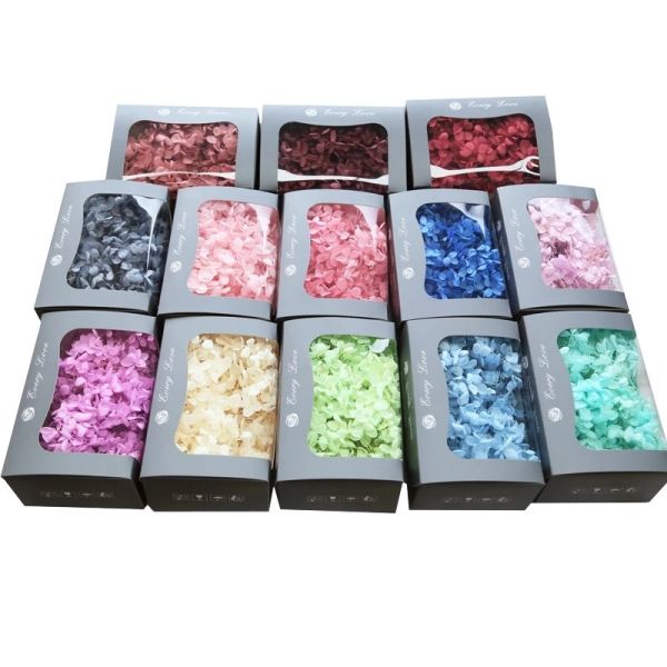 Home decoration soft touch natural preserved hydrangea