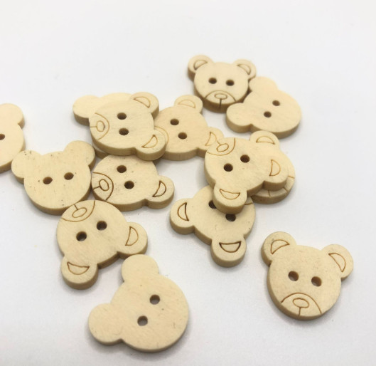 Clothing Accessories 2 Holes 4 Holes Round Laser Engraving Letter Hearts Love Sweater Wood Button for Garment