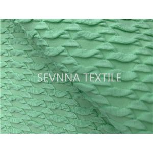 Mint Green Texture Poly Yarn Recycled Swimwear Fabric Repreve Spandex