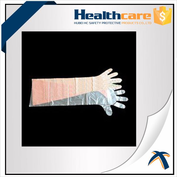 Dustproof Disposable Hand Cloves , Full Arm Disposable Food Service Gloves