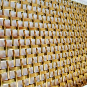 China Stainless Steel Brass Wire Mesh 2mm Rod 5mm Pitch on sale