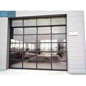 Sliding 50mm 5000mm Height Glass Panel Garage Doors