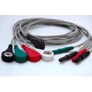 Din EKG / EMG / EEG Snap Lead EEG Electrodes With 1.5mm Din Touchproof Connector