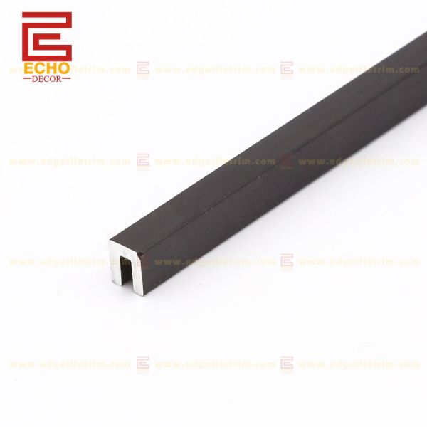 Buy Black Aluminum Tile Trim Backsplash Wall Tile Border strips 15mm at wholesale prices