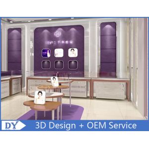 Rose Gold Stainless Steel Showroom Display Cases / Jewellery Display Cabinets