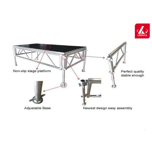 Buy Foldable Aluminum Stage Platform Adjustable Height  0.2-1.4m at wholesale prices