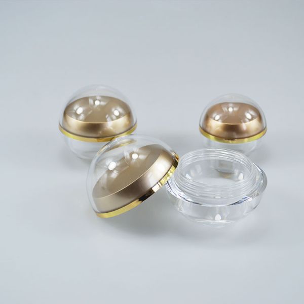 Convenient and Durable Acrylic Round Sphere Shape Container for Health Care Products