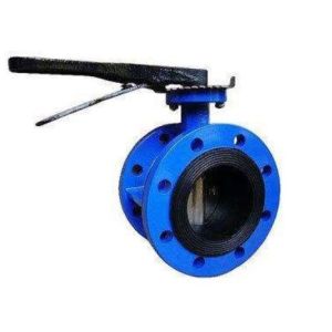 Medium Temperature Double Flange Metal Seated Butterfly Valve