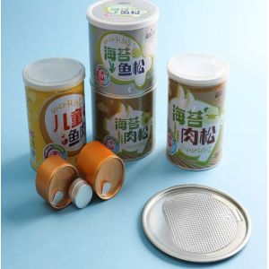 Milk Powder Food Tin Can Paper Packaging With Lid Recycle