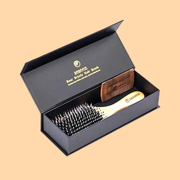Buy Custom Logo Printing Paper Hair Wave Brush Packaging Box For Hair Brushes at wholesale prices