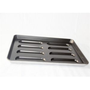 Black Non Stick 8 Links Hot Dog Bun Baking Pan