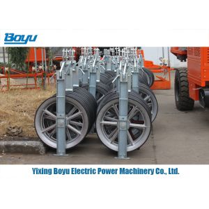 Breaking Load 120kN Bundled Conductor Pulley With Aluminum Five Wheels