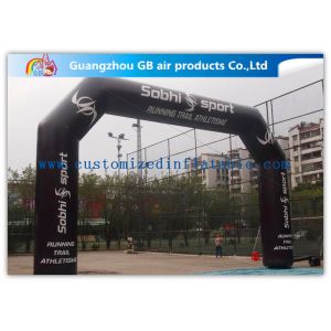 Airtight Inflatable Start Finish Arch With Screen Printing / Heat Transfer