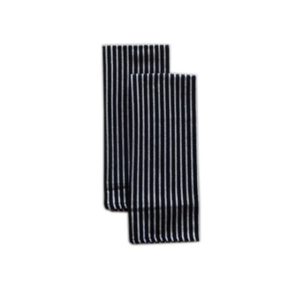 Buy Black Cotton Kitchen Towel with White Strip , Black at wholesale prices