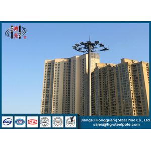 China Overlap Type Steel Utility Poles  Hot Dip Galvanized With Octagonal Shape on sale