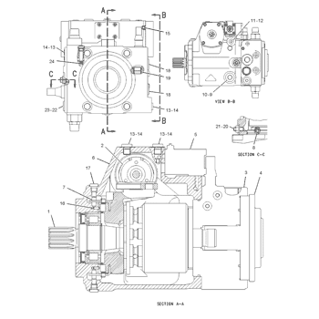 222-1214 2221214 20R3310 For CAT Track D6N PUMP GP-PISTON hydraulic MAIN PUMP Aftermarket High quality Original