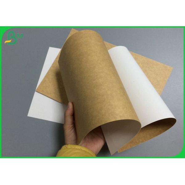 325gsm White Coated On Brown Kraft Cardboard Paper With Foodgrade 325gsm White Coated On Brown Kraft Cardboard Paper With Foodgrade
