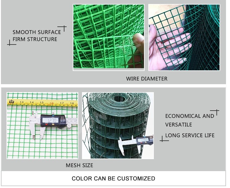 Iron 3*3 welded Welded Wire Mesh rolls pvc coated welded wire mesh farm fence