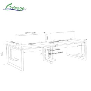 Improved Workflow with Cable Management Workstation Open Office Space by Office